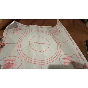 Vintage Tupperware Pastry Mat 1965 Rolling Guide Baking
